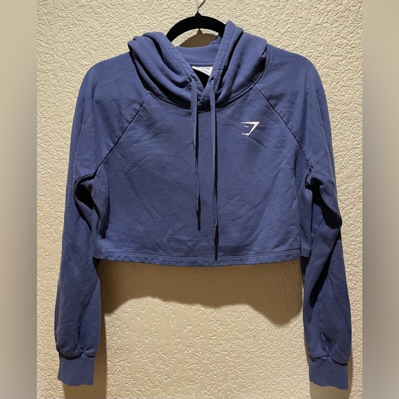 Gymshark Cropped Hoodie Blue/Purple Color Size S - Picture 2 of 5